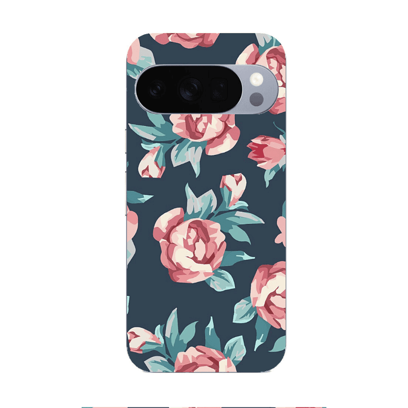Google Pixel 10 Pro XL Purple roses Transparent Silicone TPU Θήκη